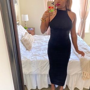 ASOS Luxe Midaxi Halterneck Dress